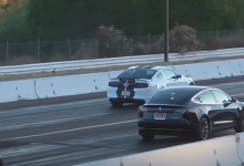 前沿汽车资讯:看看特斯拉Model 3短程赛车福特野马GT500