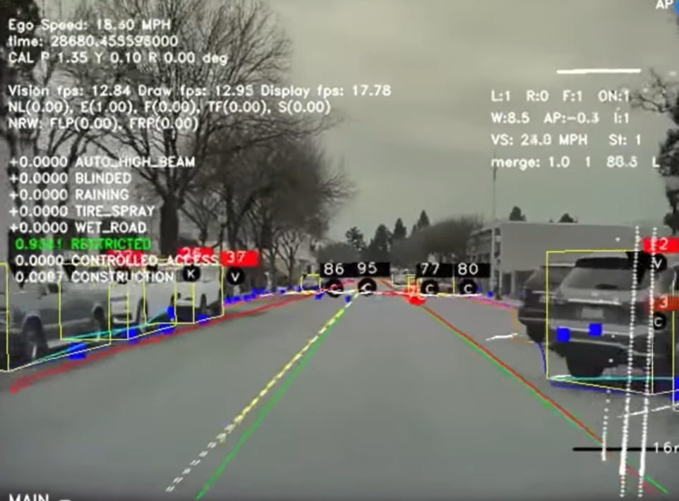 这是特斯拉自动驾驶仪看到的以及系统如何工作