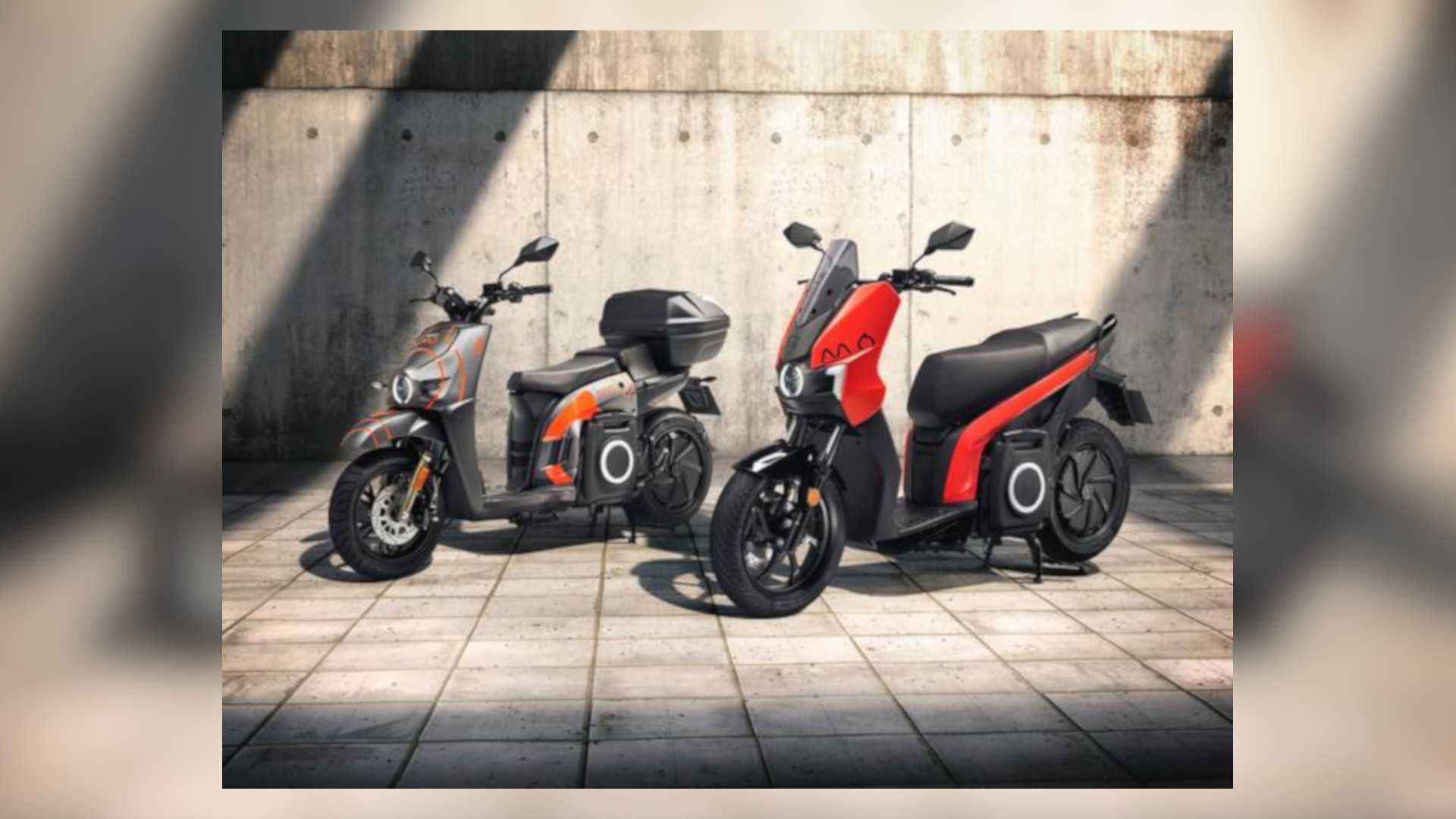 SeatMóE-Scooter 125看起来不错，红色和黑色