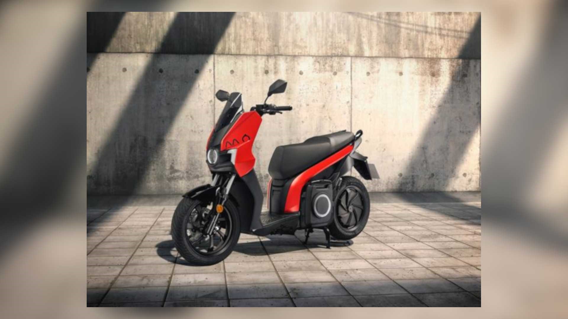SeatMóE-Scooter 125看起来不错，红色和黑色