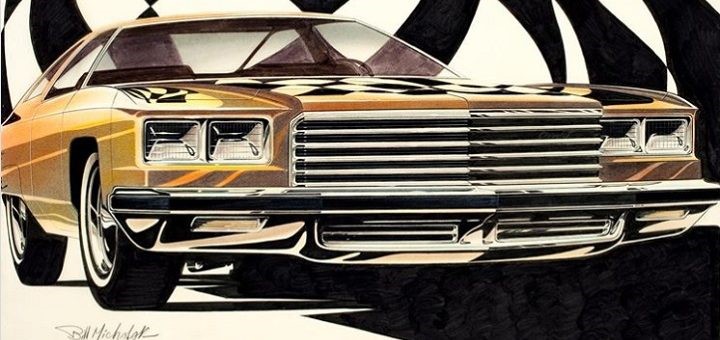 官方设计草图显示了1970年代中期雪佛兰Caprice的灵感