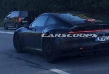 前沿汽车资讯:在法国Boxster旁发现了全新保时捷911原型