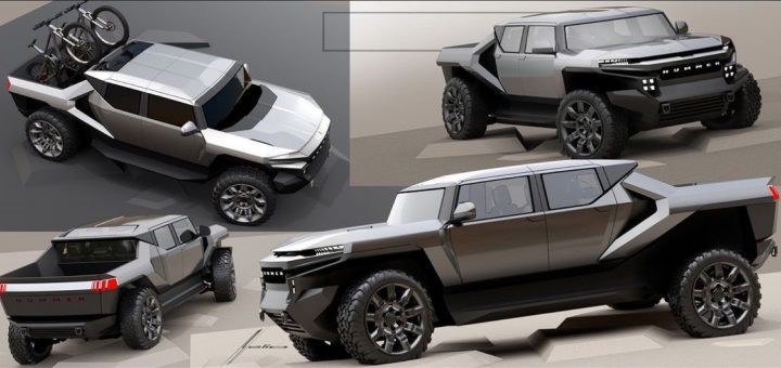 通用汽车设计公司发布GMC悍马EV概念草图