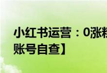 小红书运营：0涨粉太惨了 阅读量107w+【账号自查】