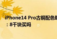 iPhone14 Pro古铜配色曝光 配感叹号屏！有博主发调侃图：8千块买吗