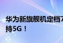 华为新旗舰机定档7月4日发布：3000多元 支持5G！