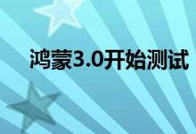 鸿蒙3.0开始测试 首批9款华为手机支持