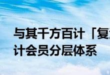 与其千方百计「复活」超前点播 不如好好设计会员分层体系