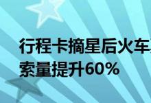 行程卡摘星后火车票搜索量猛涨 平台机票搜索量提升60%