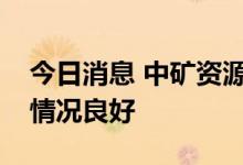 今日消息 中矿资源：公司第二季度整体经营情况良好