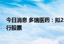 今日消息 多瑞医药：拟2500万元认购认购海融医药定向发行股票