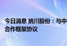 今日消息 纳川股份：与中集来福士于签署海上浮式光伏战略合作框架协议
