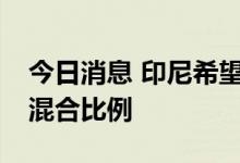 今日消息 印尼希望尽快实现35%的生物柴油混合比例