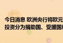 今日消息 欧洲央行将欧元区国家对新冠大流行计划收益的再投资分为捐助国、受援国和中立国