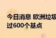 今日消息 欧洲垃圾债券违约保险成本首次超过600个基点