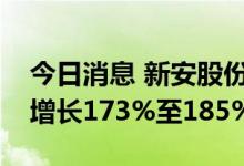 今日消息 新安股份：预计上半年净利润同比增长173%至185%
