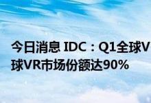 今日消息 IDC：Q1全球VR头显出货356.3万台 Oculus占全球VR市场份额达90%