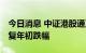 今日消息 中证港股通互联网指数反弹 接近收复年初跌幅