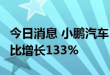 今日消息 小鹏汽车：6月总交付15295台，同比增长133%