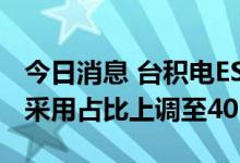 今日消息 台积电ESG报告：2030年再生能源采用占比上调至40%
