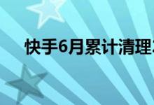 快手6月累计清理201036条违规短视频
