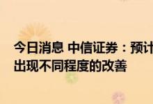 今日消息 中信证券：预计6月工业生产景气、投资和出口均出现不同程度的改善