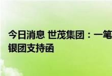 今日消息 世茂集团：一笔美元债违约，但未被追债，且收到银团支持函