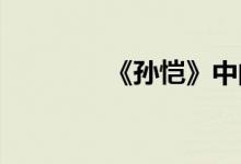 《孙恺》中的医家详细介绍