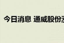 今日消息 通威股份涨超5% 股价创历史新高