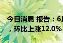 今日消息 报告：6月购房者信心指数为105.0，环比上涨12.0%
