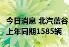 今日消息 北汽蓝谷：子公司6月销量3597辆，上年同期1585辆