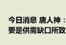 今日消息 唐人神：近期生猪价格快速上涨主要是供需缺口所致