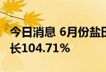今日消息 6月份盐田港区集装箱吞吐量同比增长104.71%