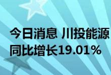 今日消息 川投能源：上半年净利润15.60亿元同比增长19.01%