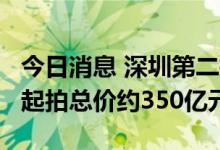 今日消息 深圳第二批集中供地16宗宅地挂牌 起拍总价约350亿元