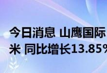 今日消息 山鹰国际：6月包装销量1.90亿平方米 同比增长13.85%