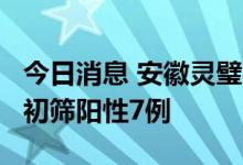 今日消息 安徽灵璧县新增无症状感染者15例 初筛阳性7例
