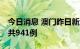 今日消息 澳门昨日新增89例阳性病例，累计共941例