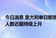 今日消息 意大利单日新增新冠肺炎确诊病例超13万例 感染人数近期持续上升