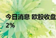 今日消息 欧股收盘全线下跌 主要股指均跌逾2%