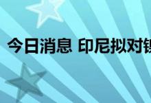 今日消息 印尼拟对镍初级产品出口征收关税