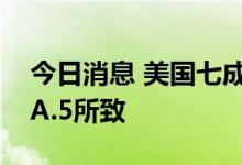 今日消息 美国七成新增新冠病例由BA.4和BA.5所致