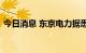 今日消息 东京电力据悉拟联合财团竞购东芝