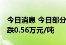 今日消息 今日部分锂电材料报价下跌 镍豆下跌0.56万元/吨