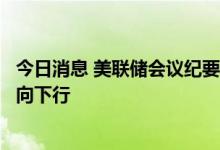今日消息 美联储会议纪要：美联储多数官员认为增长风险偏向下行