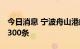 今日消息 宁波舟山港航线量创新高 总数已达300条