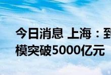 今日消息 上海：到2025年 绿色低碳产业规模突破5000亿元