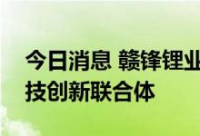 今日消息 赣锋锂业牵头成立江西省锂产业科技创新联合体