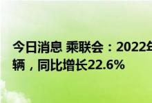 今日消息 乘联会：2022年6月乘用车市场零售达到194.3万辆，同比增长22.6%