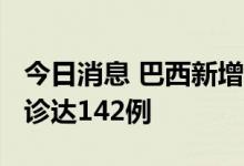 今日消息 巴西新增猴痘确诊病例36例 累计确诊达142例